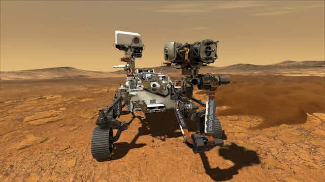 Picture of NASA's Perseverance rover on Mars.