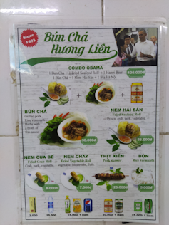 menu restaurant hanoi