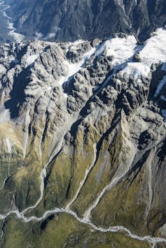Glaciers in New Zealand's mountains