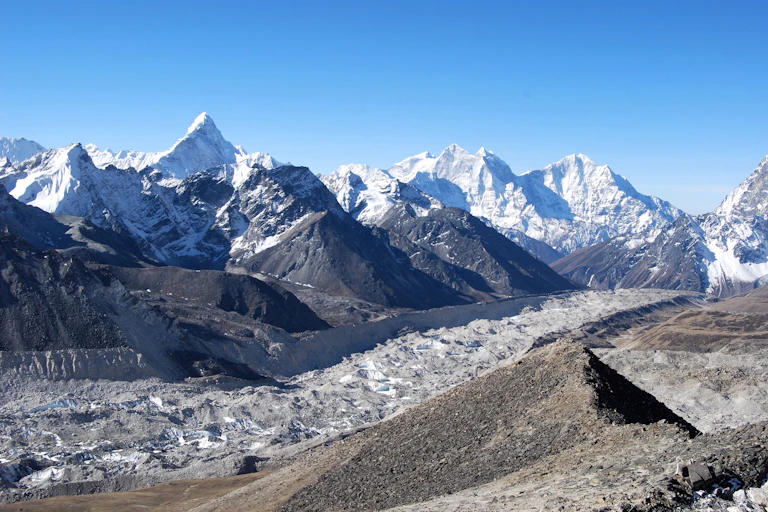 The Khumbu glacier in Nepal