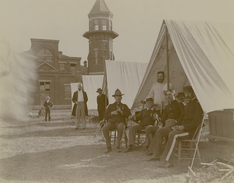 Troops in Chicago during the Pullman Strike.