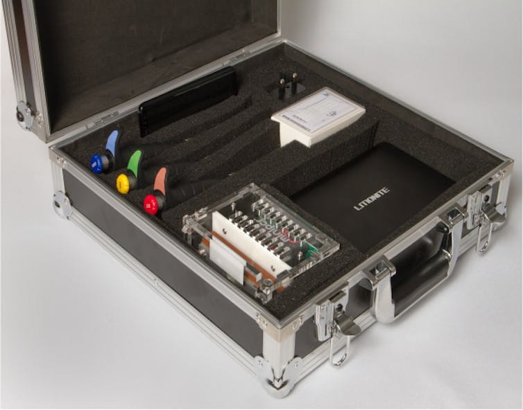 Diagnostic testing kit in a briefcase