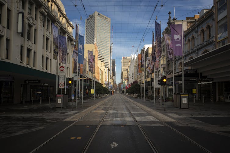 Empty Melbourne street.