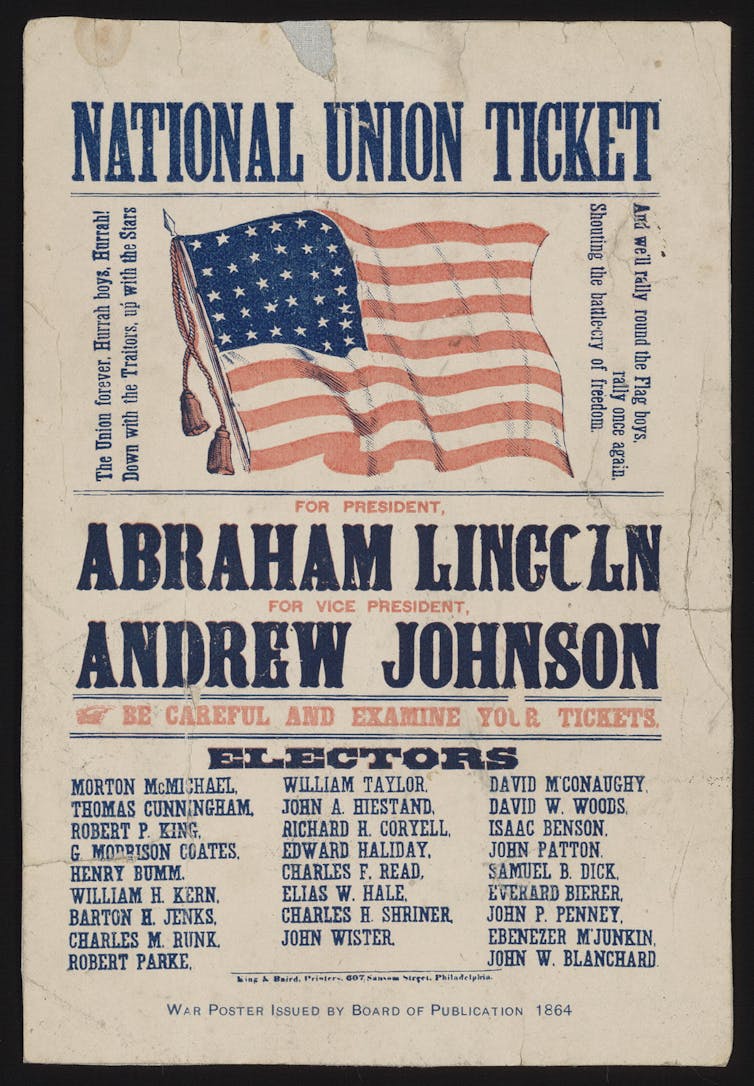 A Lincoln-Johnson campaign ticket