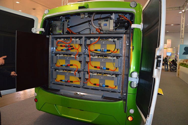 Baterías de un autobús eléctrico