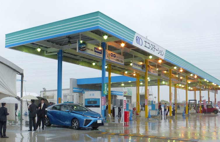 A hydrogen station for fuel-cell vehicles in Japan