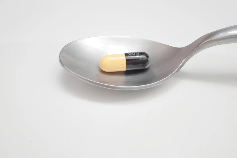 Pill on a spoon
