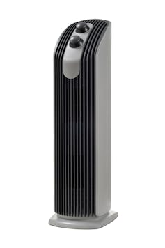 A stock image of an upright air cleaner.