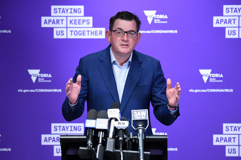 Victorian Premier Daniel Andrews addresses the media