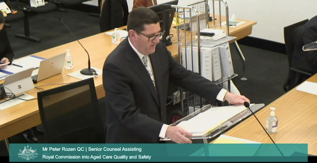 Peter Rozen QC appearing before the Royal Commission