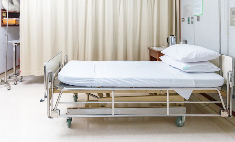 A hospital bed