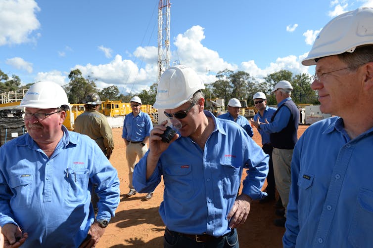 Officials inspect the Narrabri Gas Project