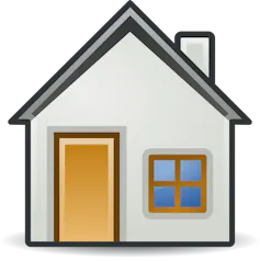 A simple rendition of a house.