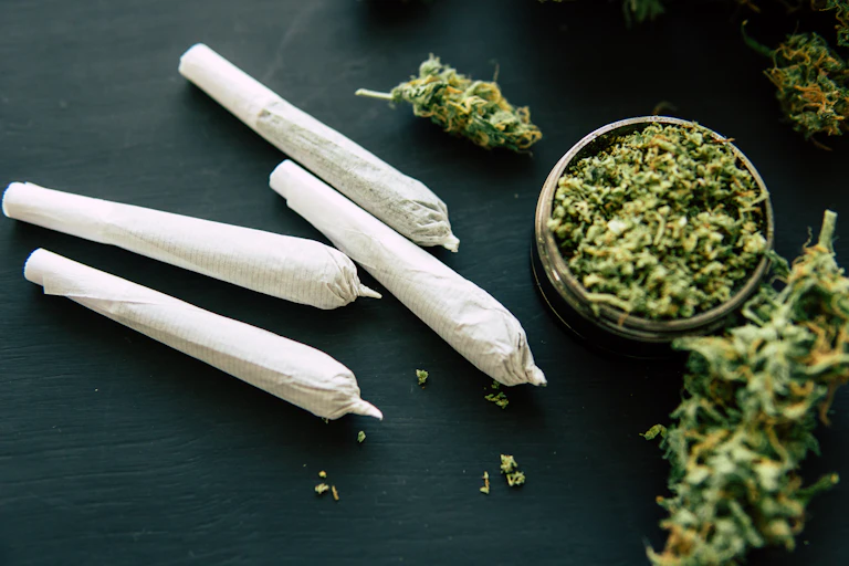 Cannabis and rolled joints