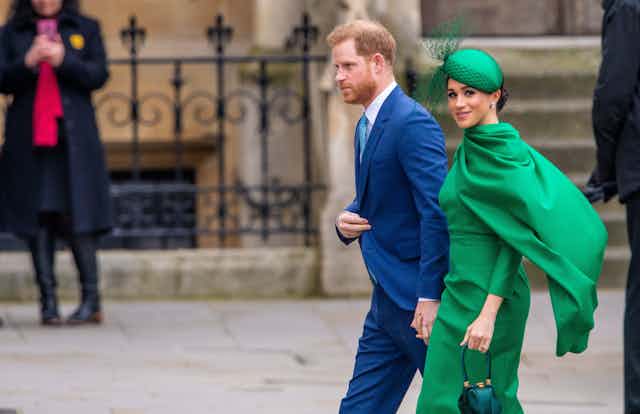 Harry and Meghan at a public event before quitting the royals