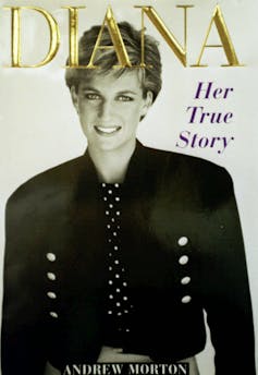 Cover of 1992 book, Diana: Her True Story, with portrait of Diana
