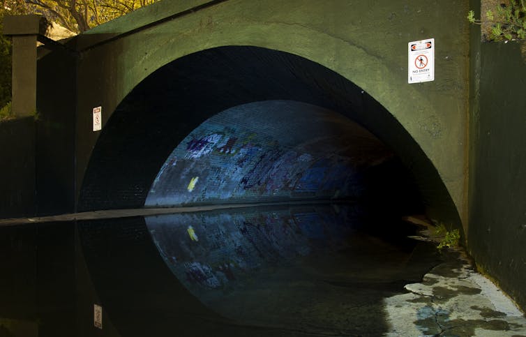 A drain on the Yarra River in South Yarra