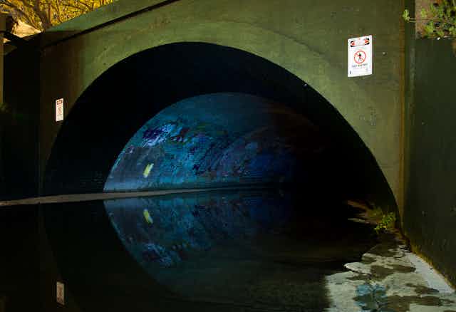 A drain on the Yarra River in South Yarra
