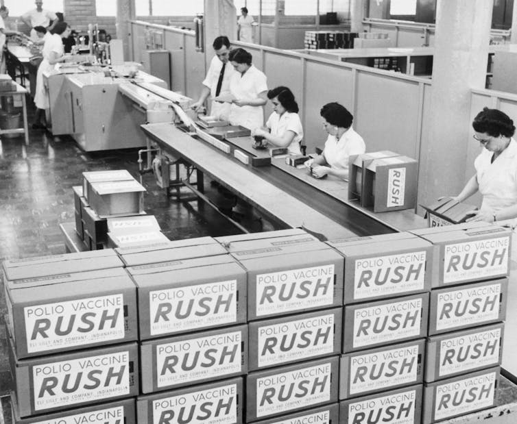 Polio vaccine boxes