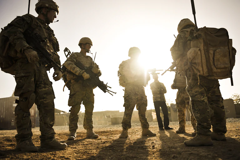 A group of soldiers in Afghanistan.