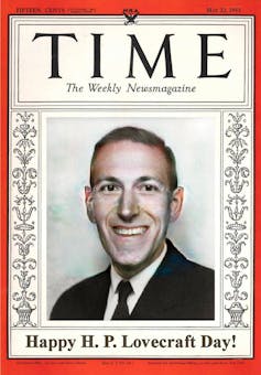 HP Lovecraft on the cover of Time Magazine.