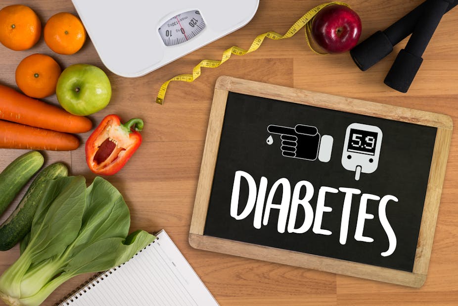 Diabetes test and fruit image