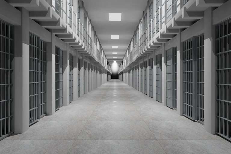 rows of prison cells