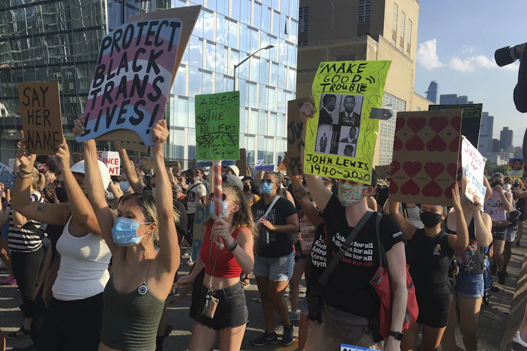 Protesters march in support of Breonna Taylor starting at Times Square in New York City.