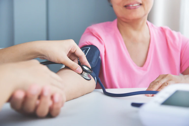 measuring blood pressure