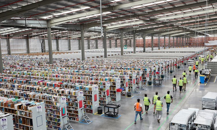 Amazon's fulfillment centre in Dandenong, south-east Melbourne, Victoria.