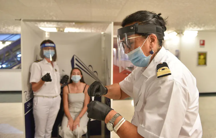 COVID-19 swab test carried out