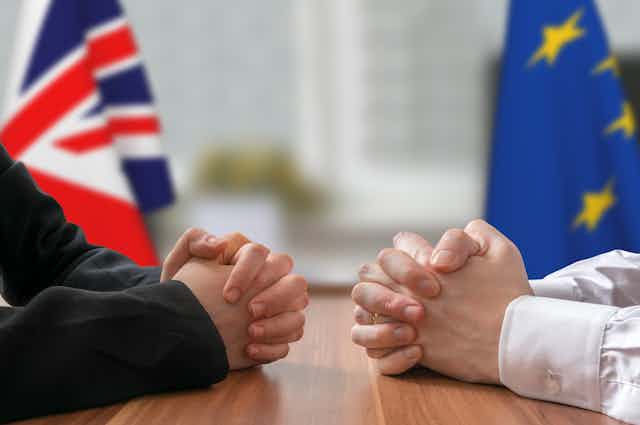 UK and EU negotiators at the table. 