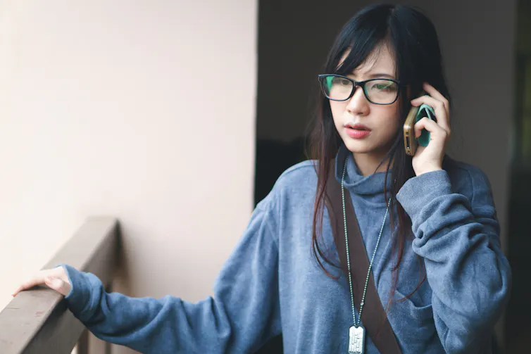 Girl on phone