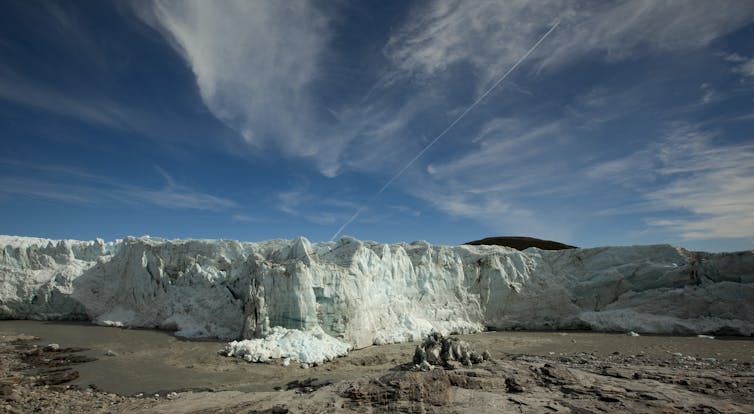 An ice sheet over Greenland