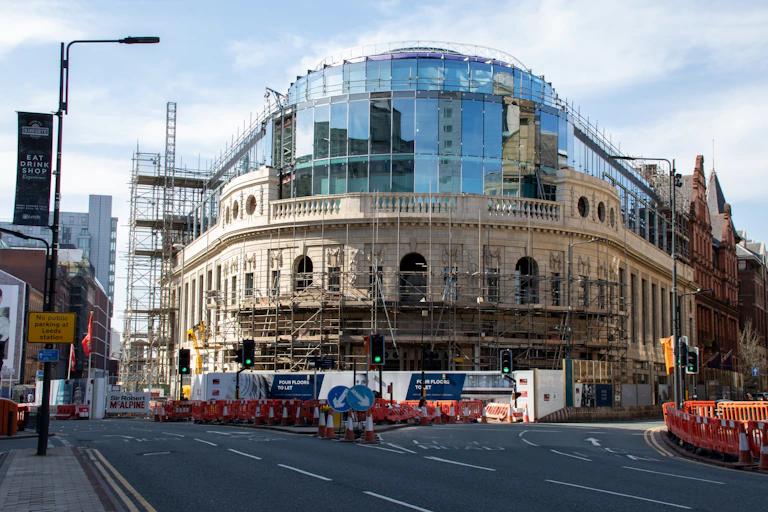 Office building under construction in the centre of Leeds for Channel 4.