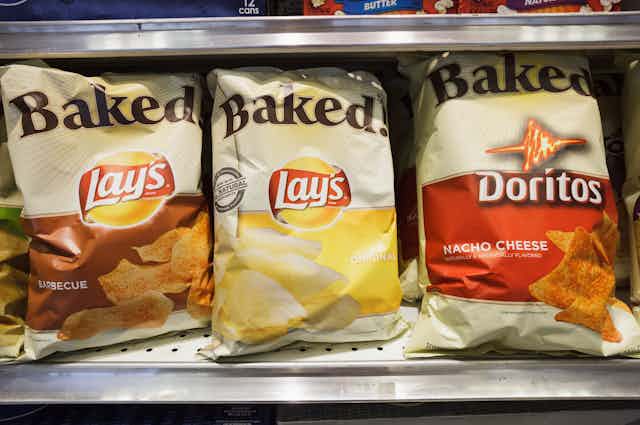 Baked Lay's chips on the shelves at a Kings Food Market in Midland Park, New Jersey.