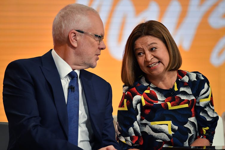 Former ABC chair Justin Milne and former managing director Michelle Guthrie