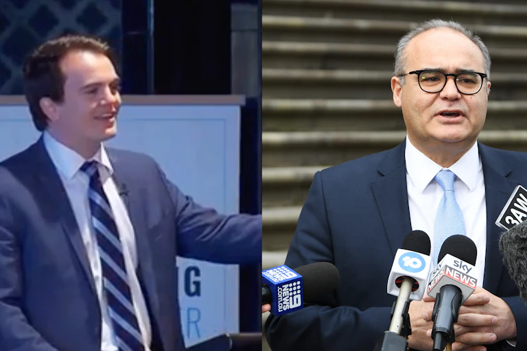 Liberal Michael Bastiaan and Labor's Adem Somyurek, both at the centre of alleged branch stacking accusations