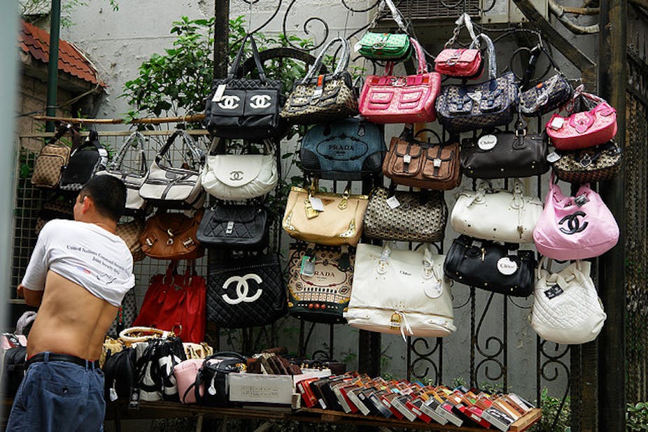 Counterfeit handbags on Canal Street