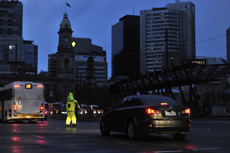 Adelaide during blackout in 2016.