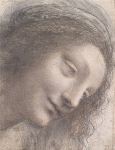 Sketch of a woman's face.