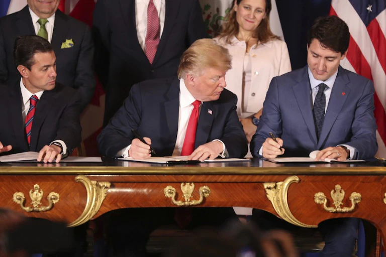 Signature de l'Accord Canada Etats-Unis Mexique à Buenos Aires en Argentine en marge du G20