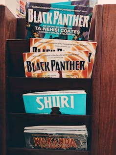 Black Panther Marvel Comic books.