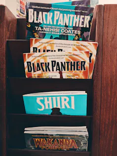 Black Panther Marvel Comic books.