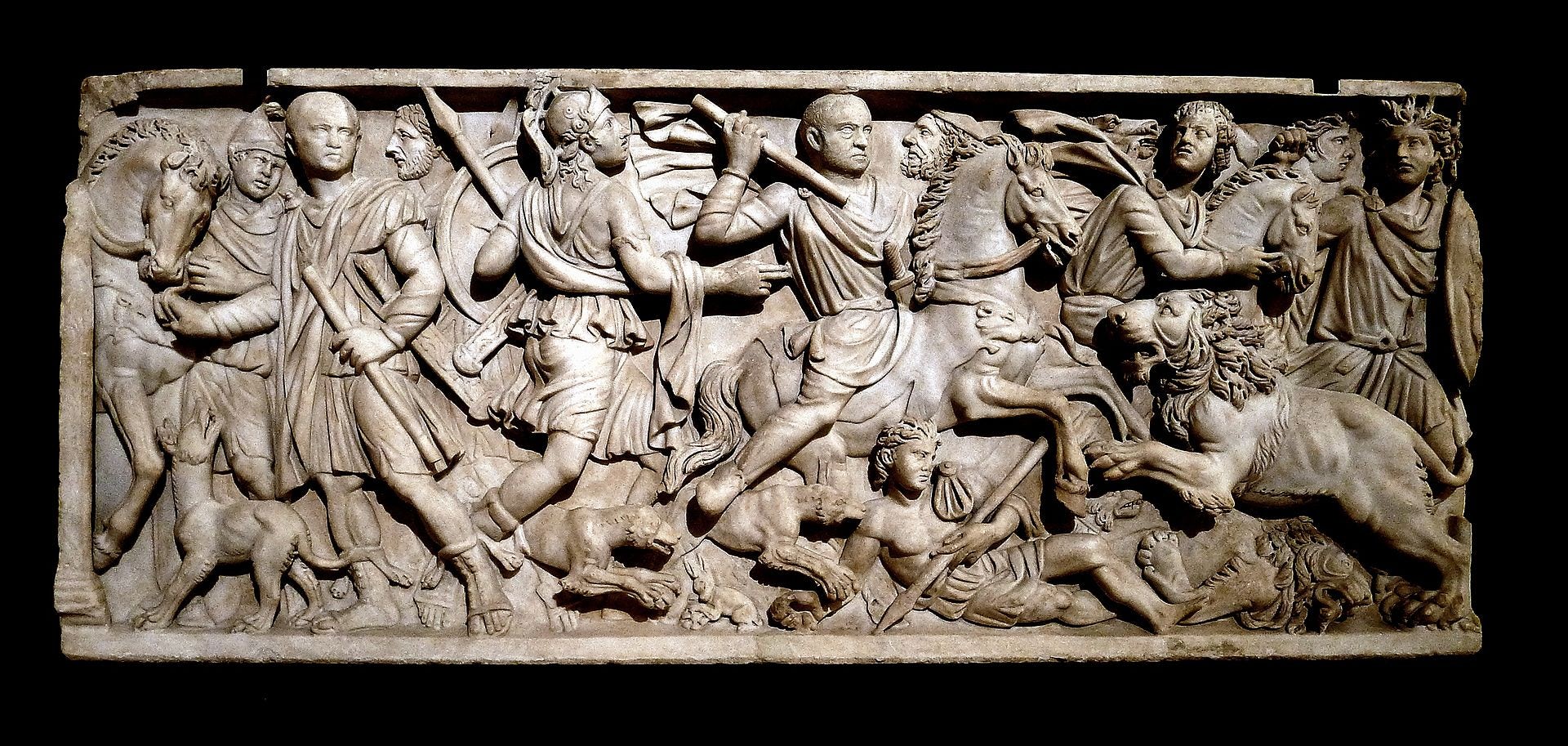 Sarcophage avec une chasse aux lions.