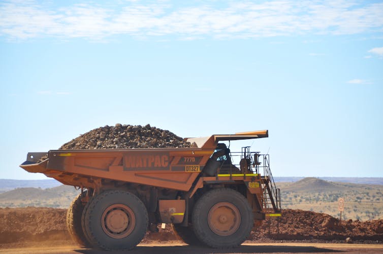 Dumper truck in the Pilbara.