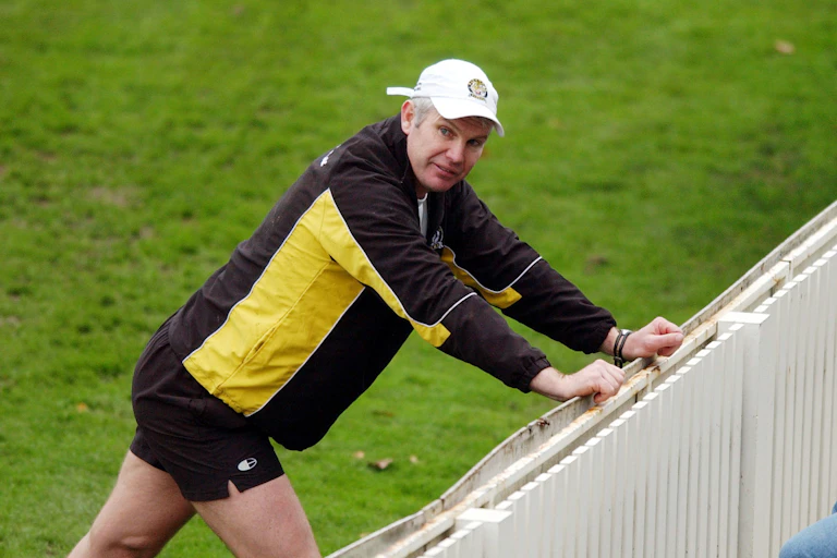 Danny Frawley as coach of Richmond Football Club