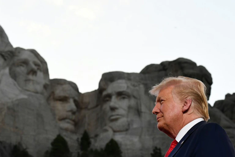 Donald Trump at Mount Rushmore