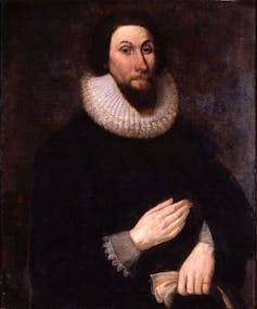 Portrait of John Winthrop in a ruff.