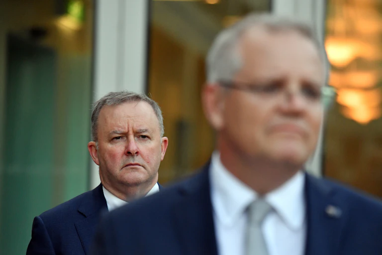 Labor leader Anthony Albanese and Prime Minister Scott Morrison